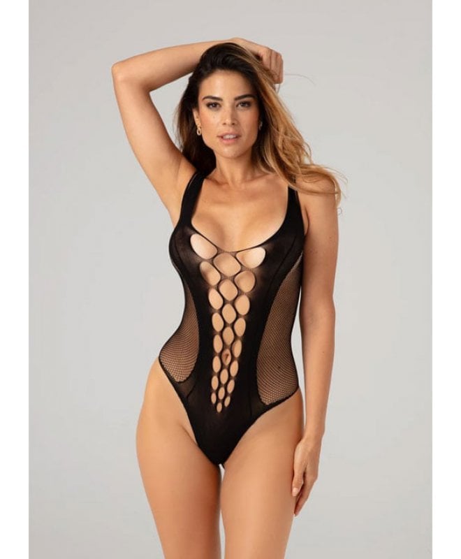 Besired - Crotchless Body Leana Black One Size