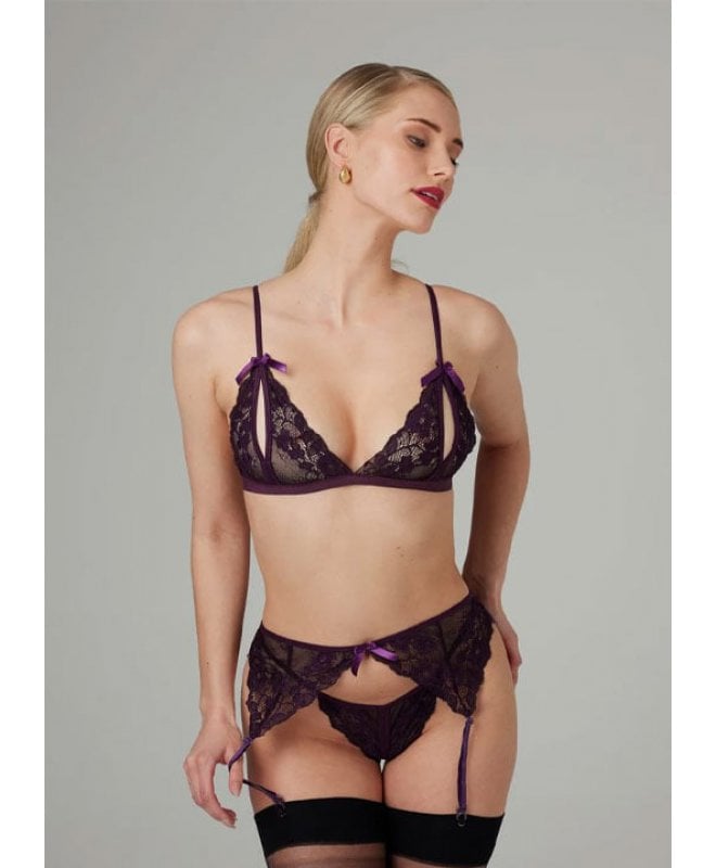 Christine - 3-Piece Bra-Set Axelle Purple L/XL