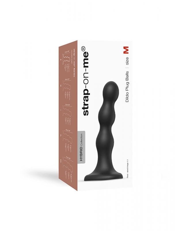Strap-on-me dildo kurvet sort M