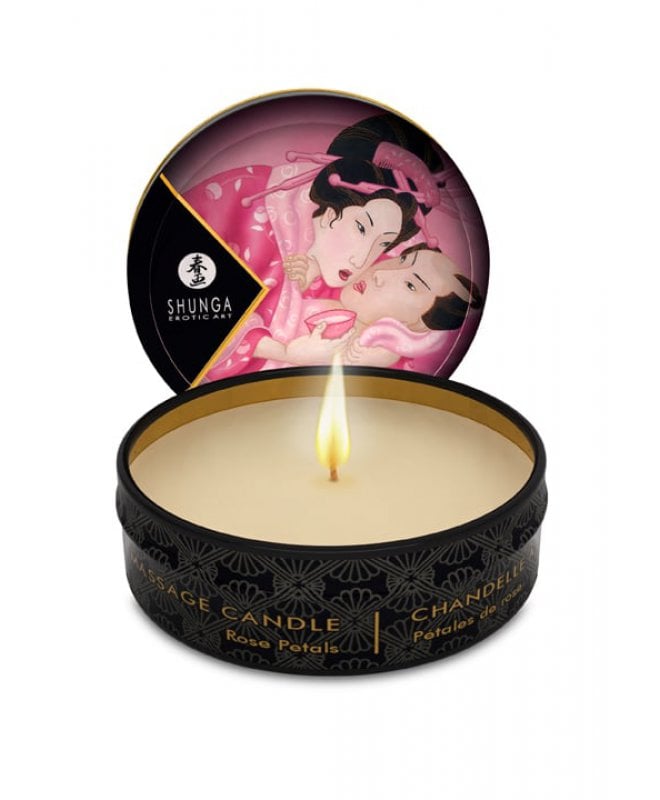 Massasjelys mini med roseduft