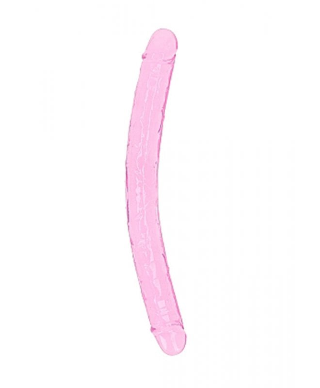 Dobbeldildo realistisk rosa 34 cm