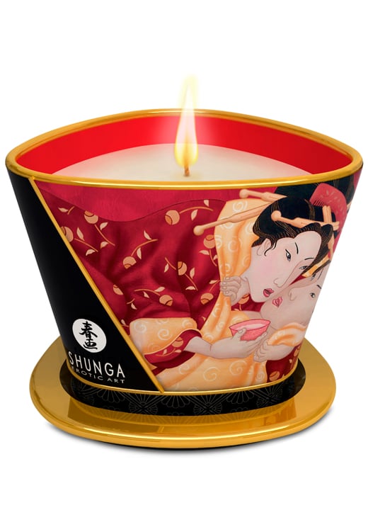 Shunga - Massage Candle Strawberry 170 ml