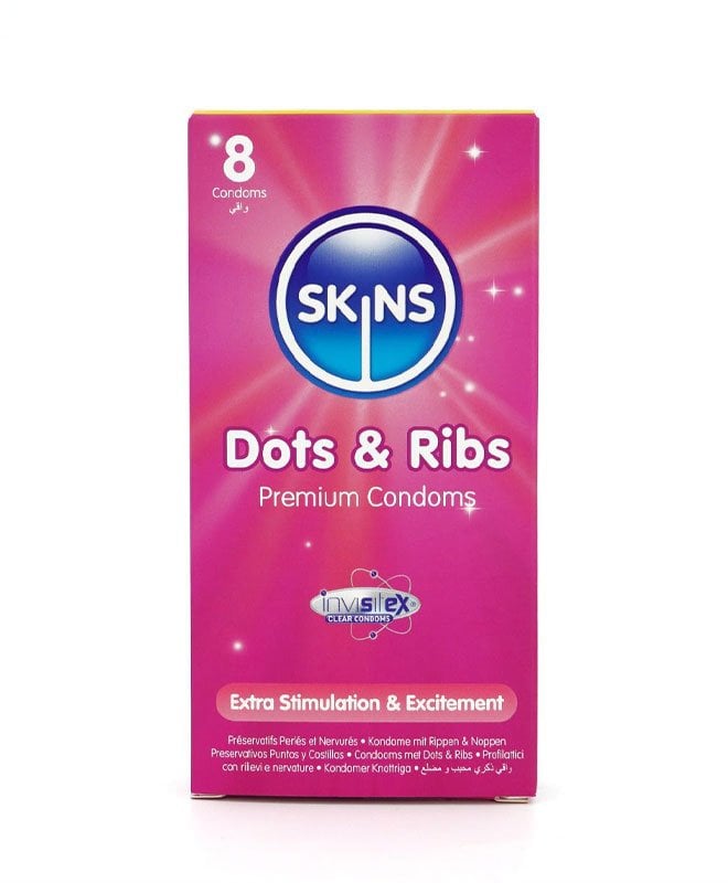 Skins Dots & Ribs Kondomer 8 pk